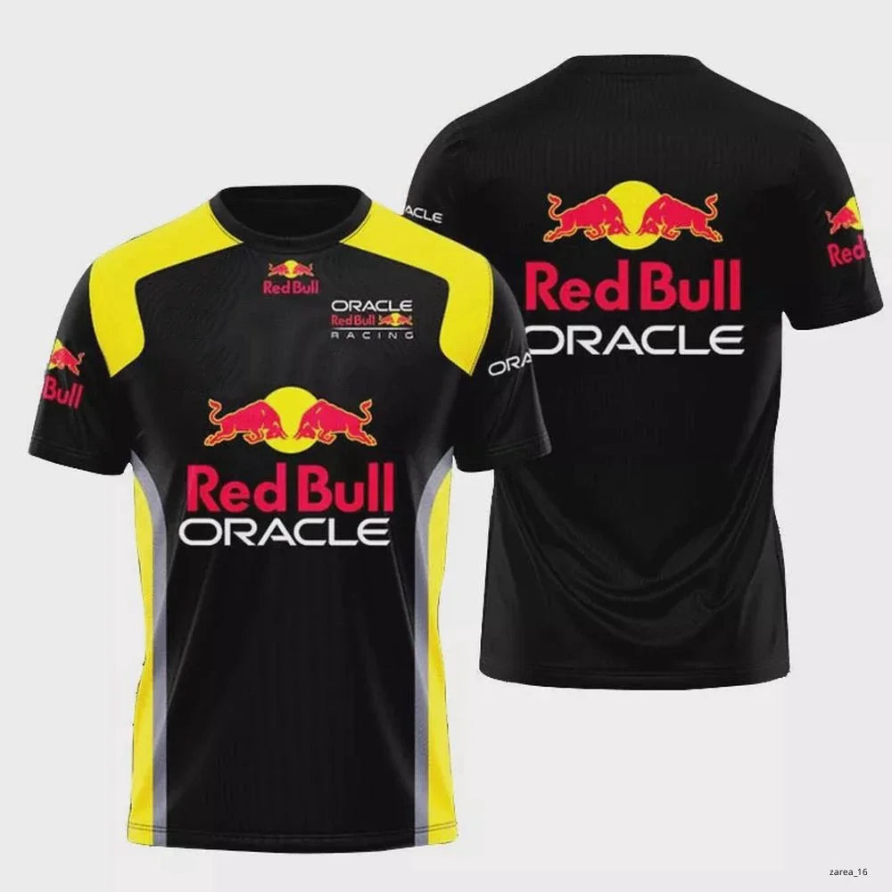 Red Bull Men's Summer 3D Printed Fashion Short Sleeve Oversized Men's T-Shirt Red Bull Racing Team Women's and Men's Tops