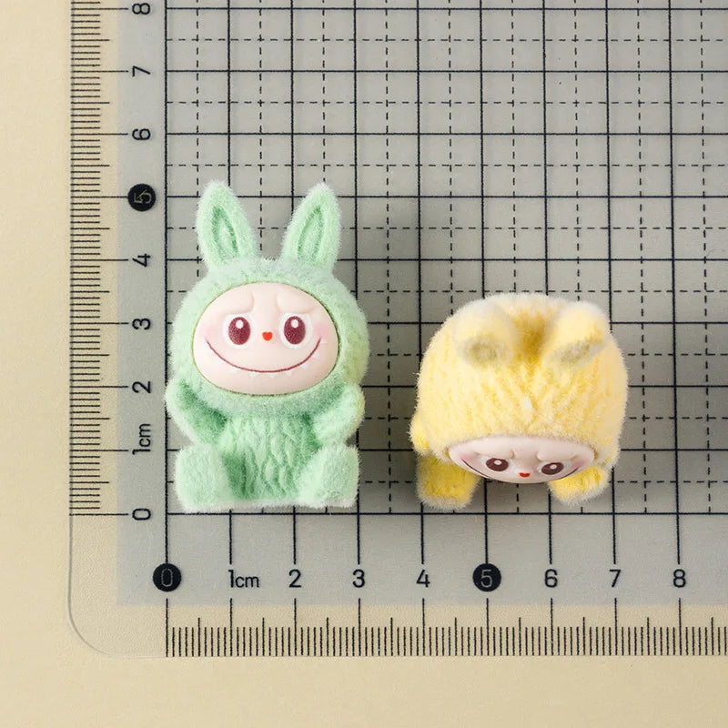 Labubu New Plush Series Cute Granule Blind Box Labu Diy Accessories Blind Bag Pendant Cute Doll Trendy Play Resin Small Ornament
