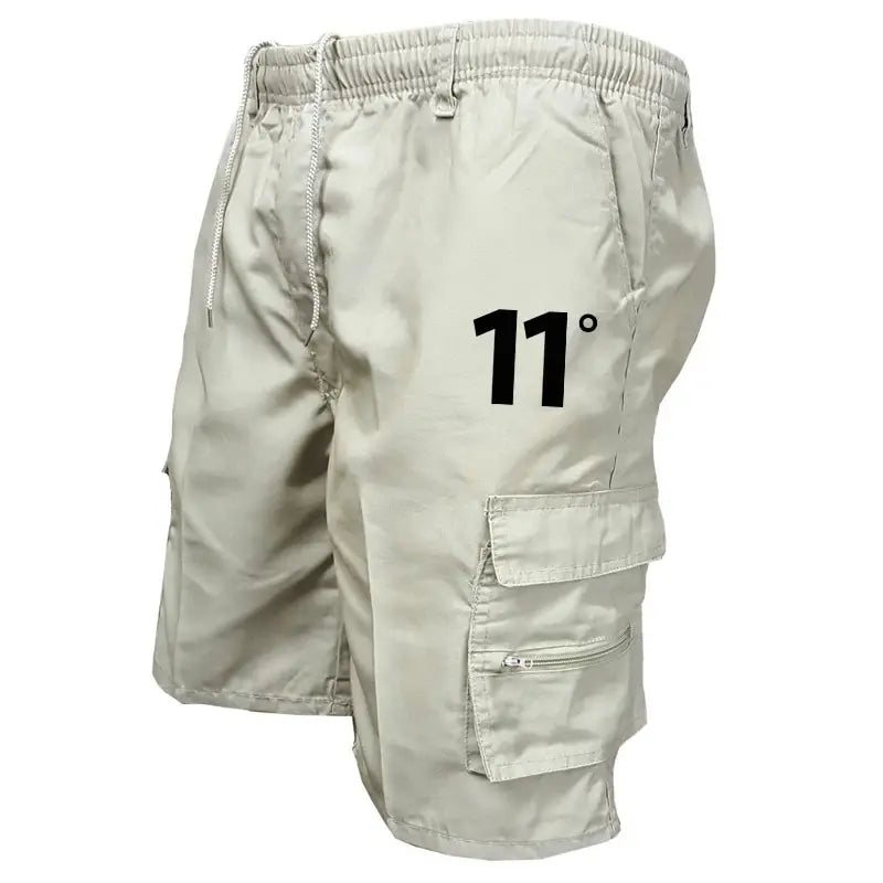 Clearance_Outdoor Cargo Shorts Male Overalls Elastic Waist Cycling Shorts Multi-pockets Loose Work Shorts Beach Sport Printed Tr