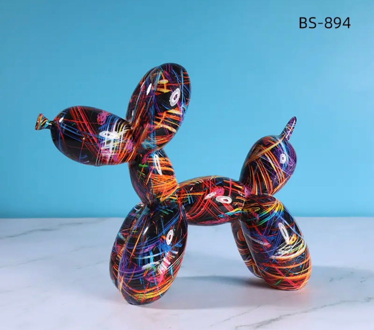 Graffiti Balloon Art Deco Dog Statue