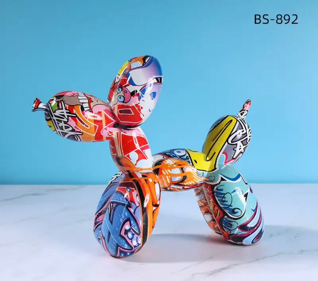 Graffiti Balloon Art Deco Dog Statue
