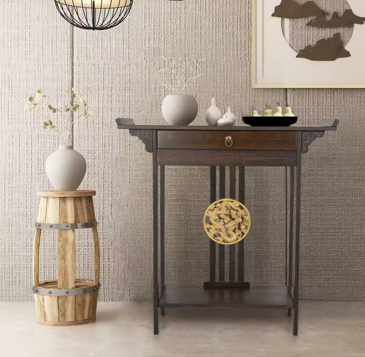 Vintage Rustic Console Table