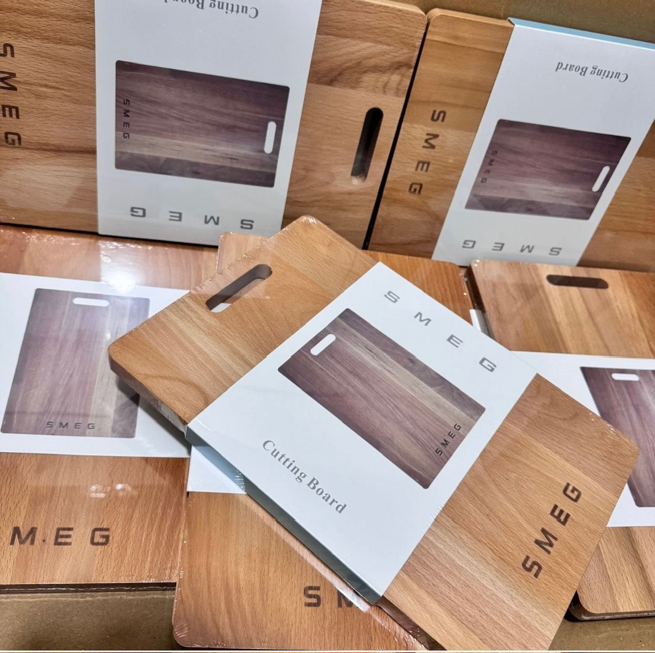 Italian SMEG solid wood rectangular chopping board