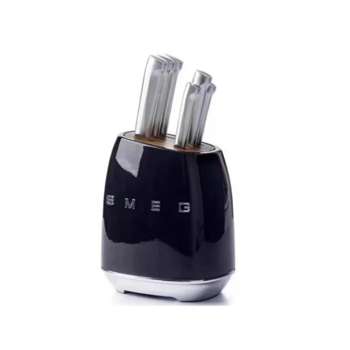 Smeg Retro 6 Piece Knife Set and Block