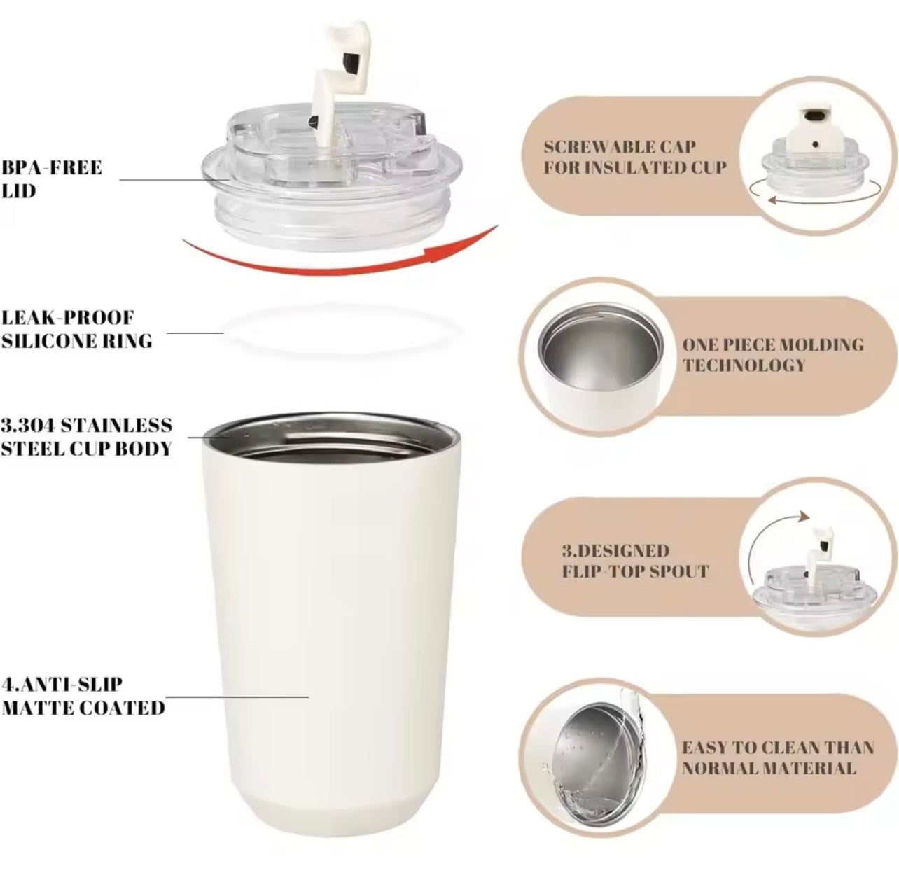 SMEG Stainless Steel Travel Mug