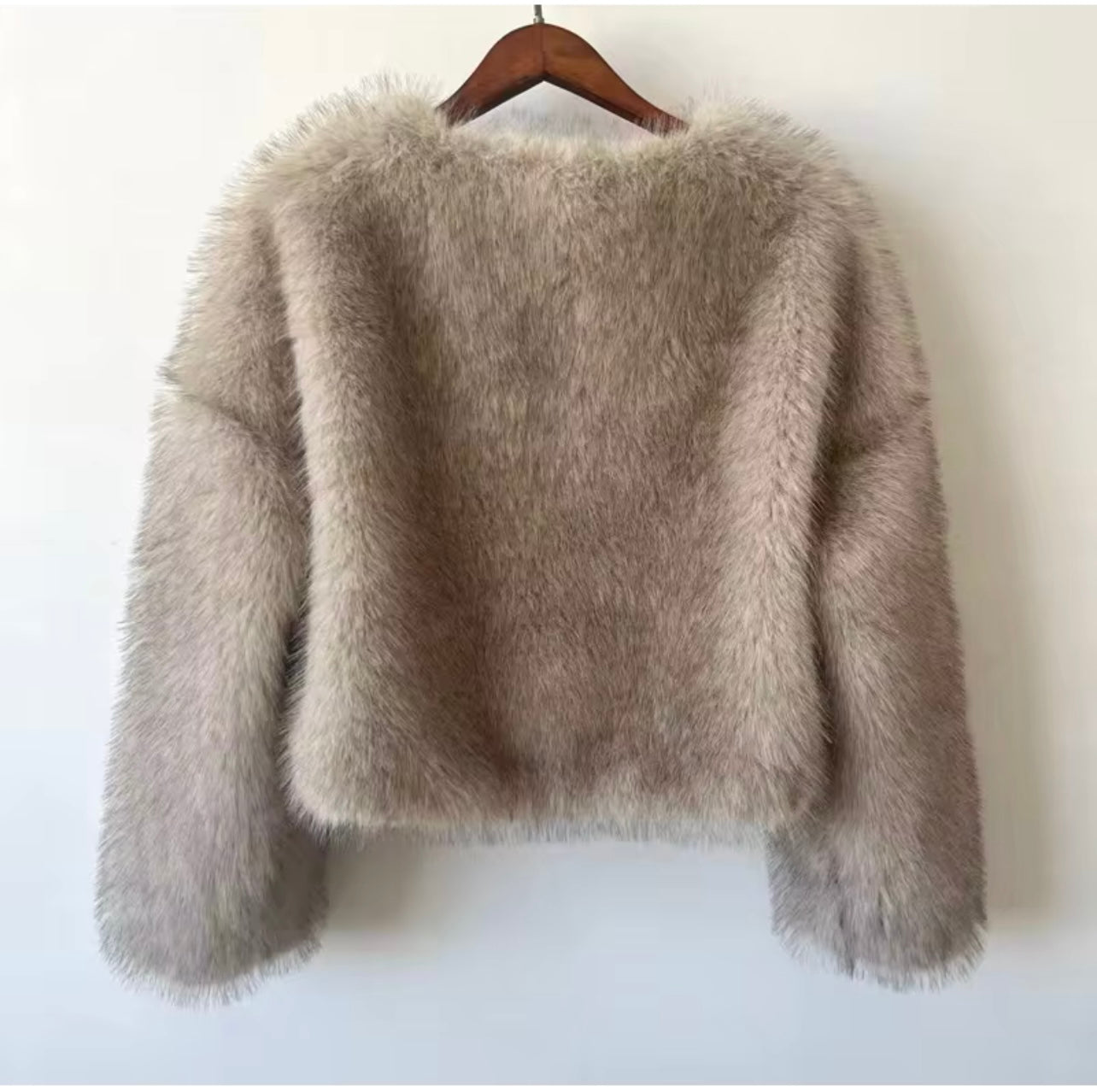 Luxury Faux Fur Cropped Jacket
