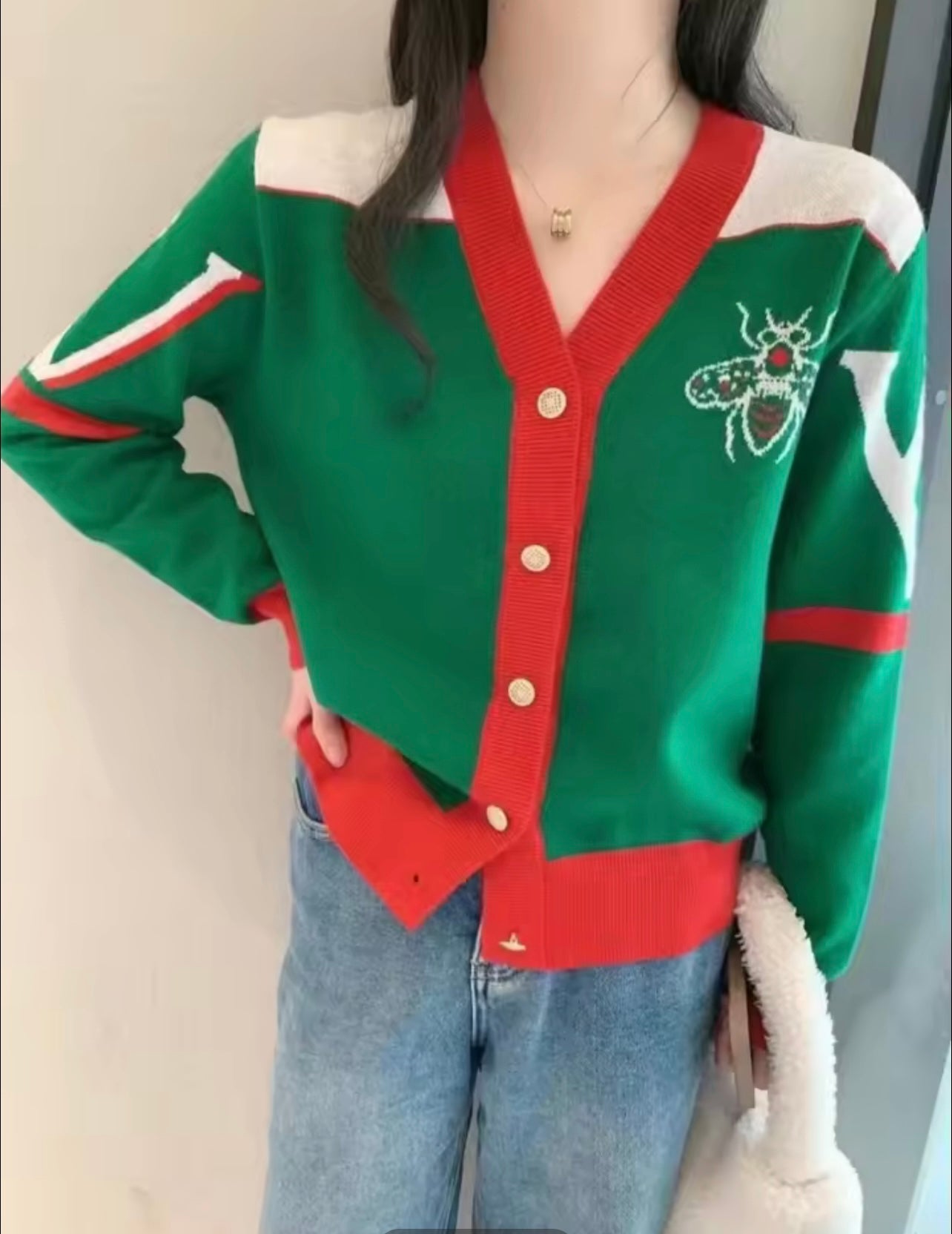 V Neck Casual Cardigan