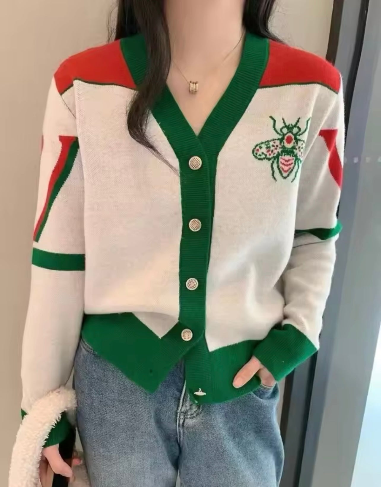 V Neck Casual Cardigan