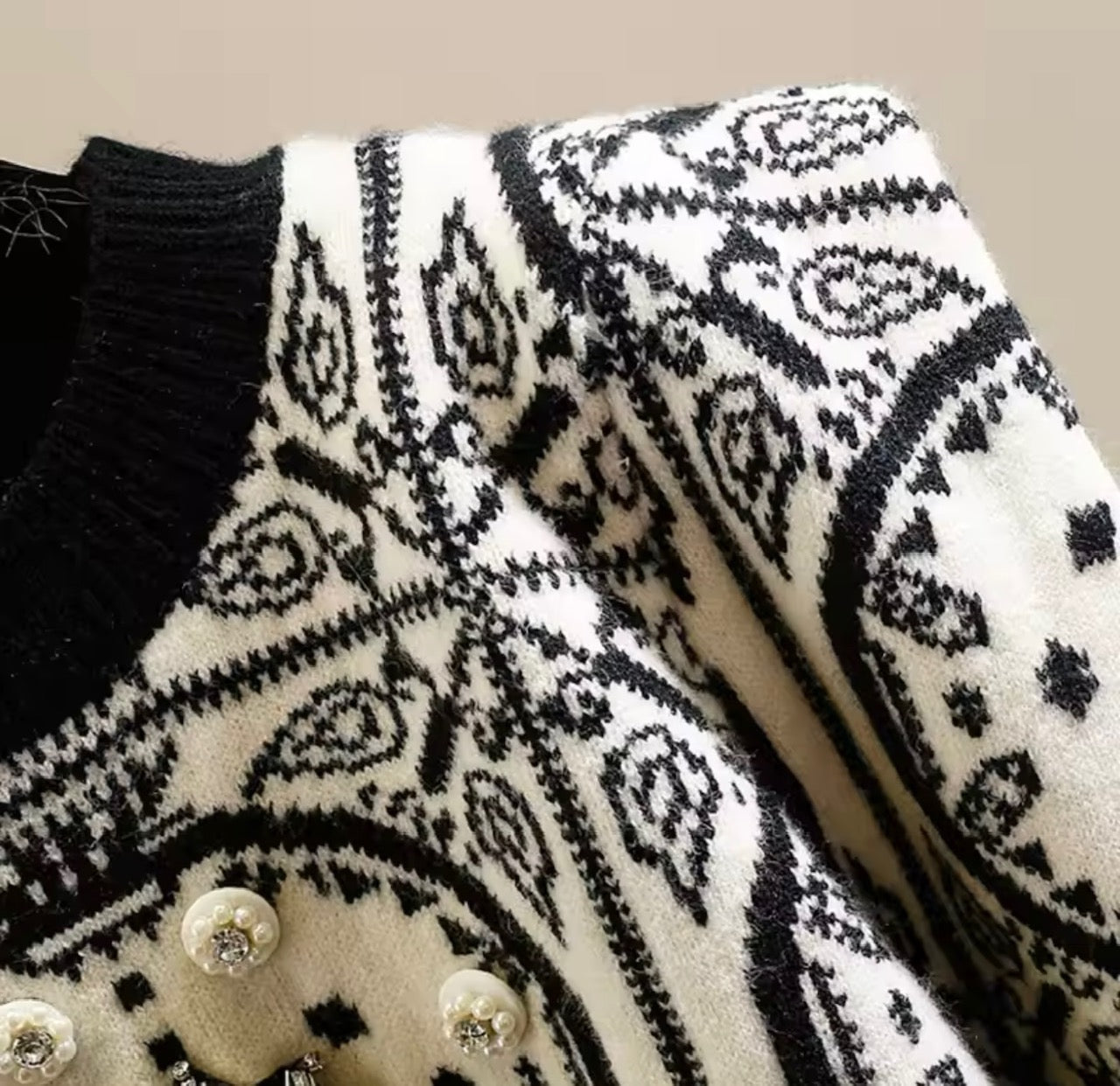 Button Brooch Jumper