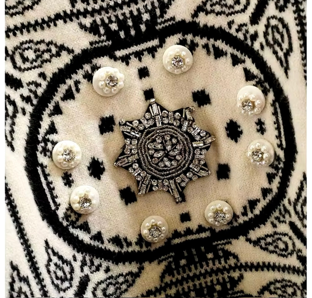 Button Brooch Jumper