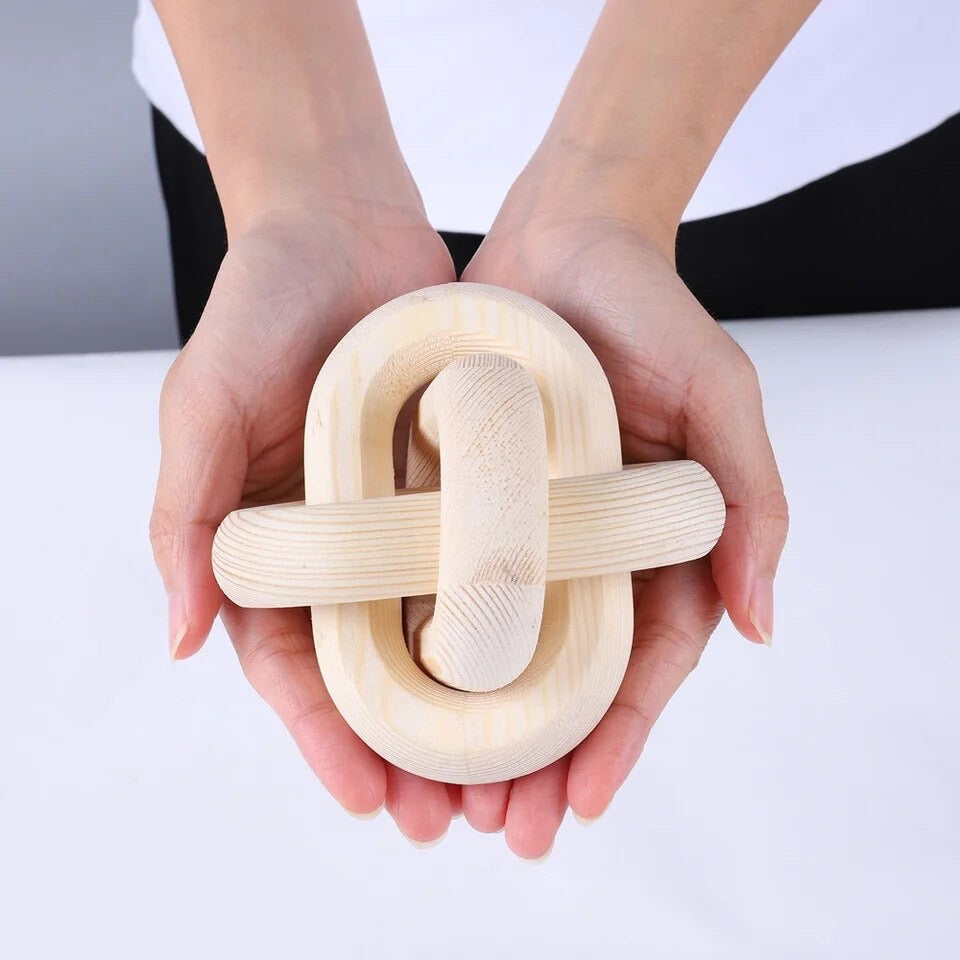 Wooden Chain Link Ball Home Decor