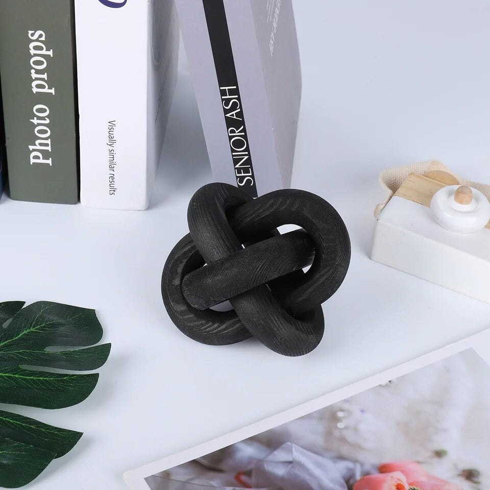 Wooden Chain Link Ball Home Decor