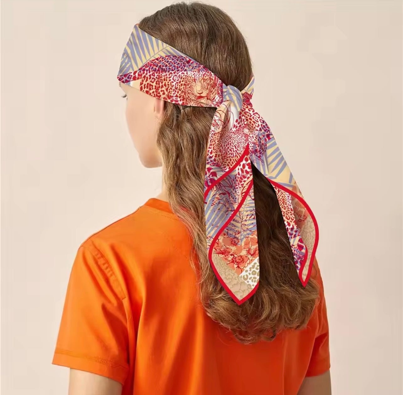 Luxury Double Sided Printing Silk Scarf 90x90cm