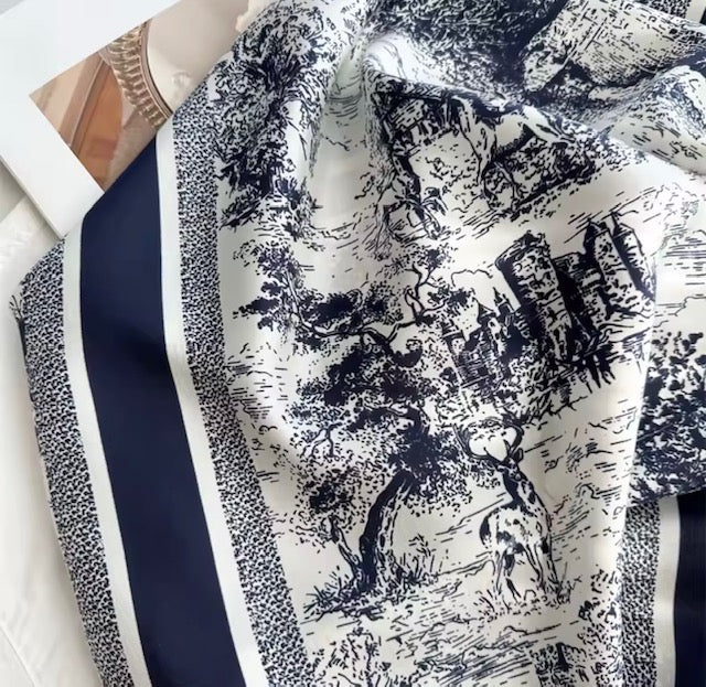 Luxury 100% Mulberry Silk Scarf 90x90cms