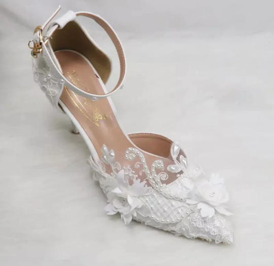 Lace Wedding Shoes Various Heel Styles