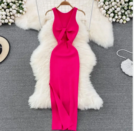 Knitted Hollow Out Bodycon Dress
