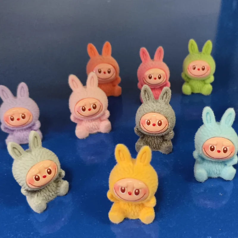 Labubu New Plush Series Cute Granule Blind Box Labu Diy Accessories Blind Bag Pendant Cute Doll Trendy Play Resin Small Ornament