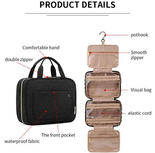 Large Capacity Travel Hanging Toiletry Bag