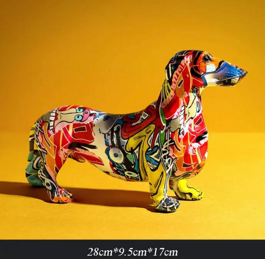 Dachshund Graffiti Dog Sculpture