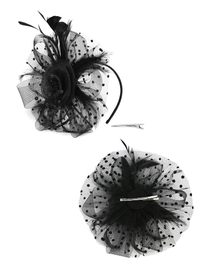 Feather and Net Fascinator