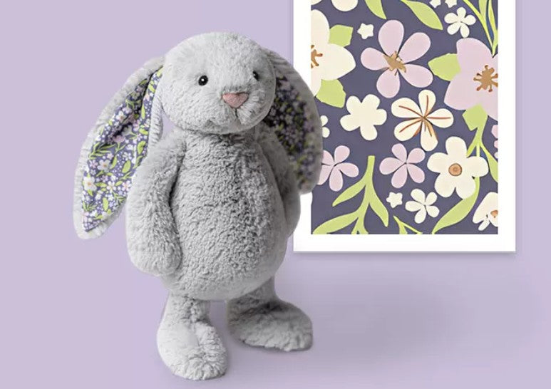 Jellycat Authentic Floral Bunny Rabbit Plush Toy