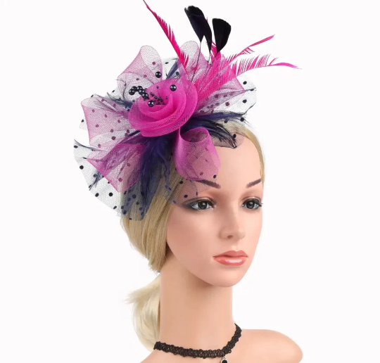 Feather and Net Fascinator
