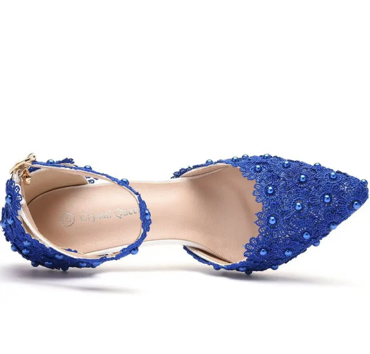 Lace Wedding Shoes - Varied Heel Heights