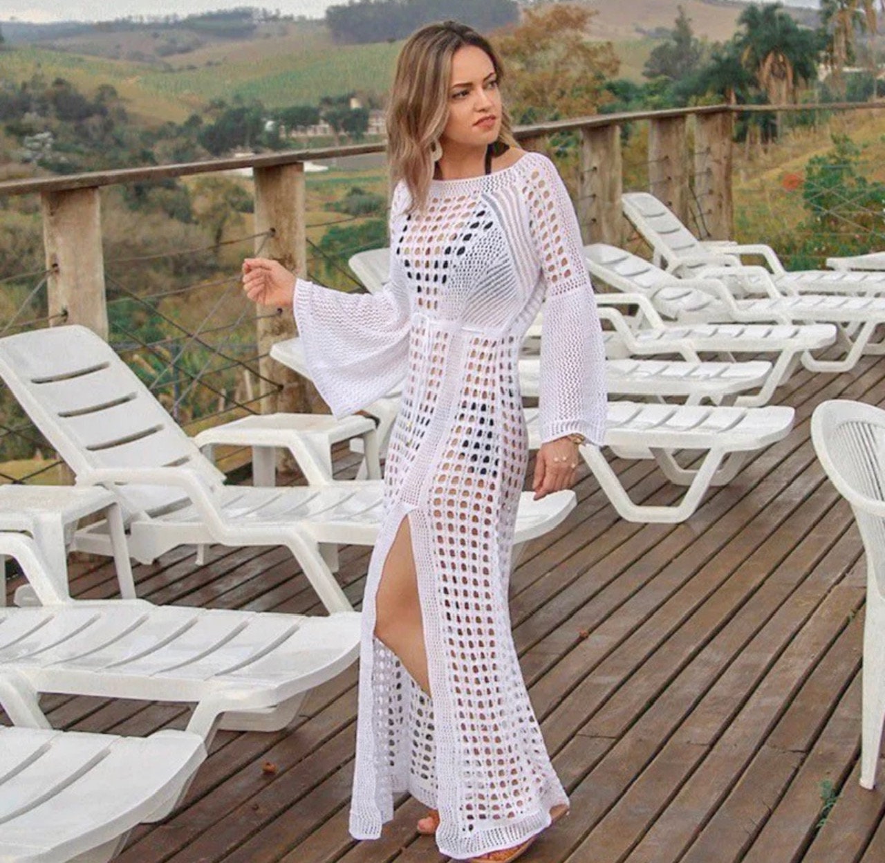 Crochet Beach Dress - Beach Cover up