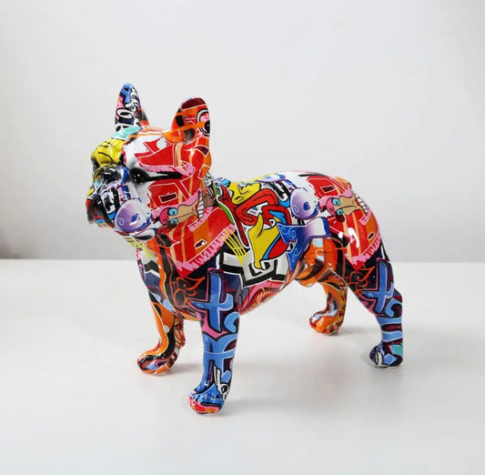 French Bulldog Graffiti Sculpture