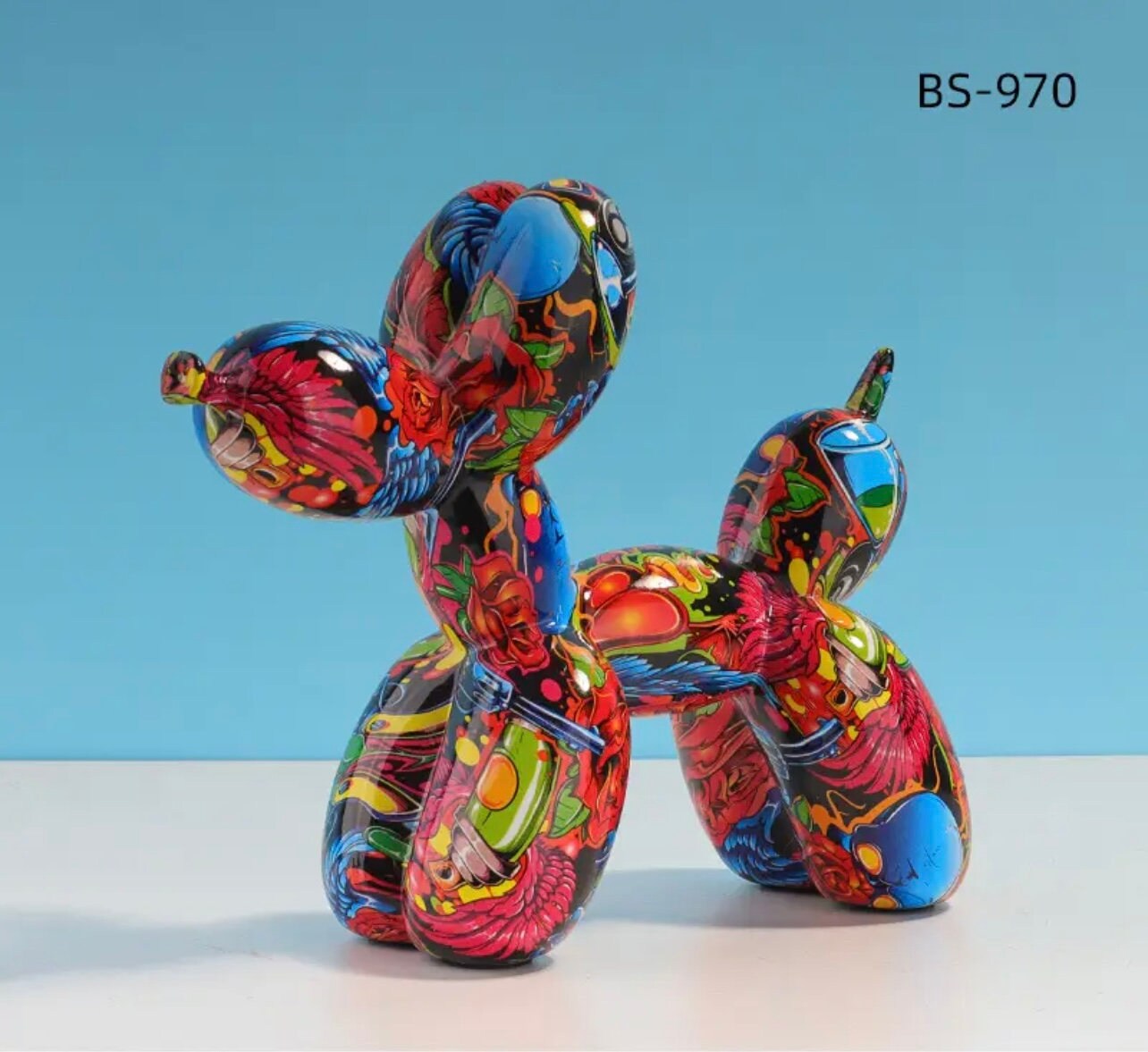 Graffiti Balloon Art Deco Dog Statue