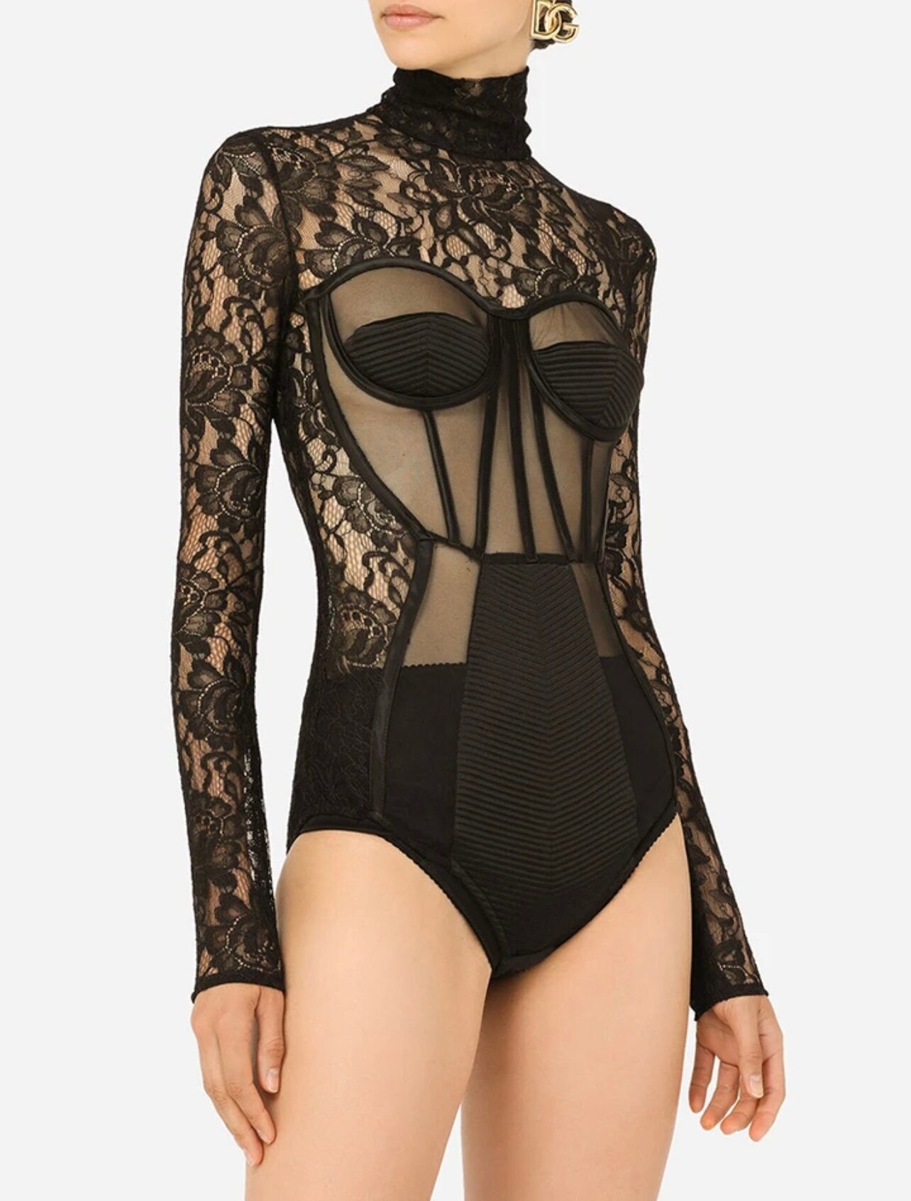 Sexy Mesh Lace Designer Bodysuit
