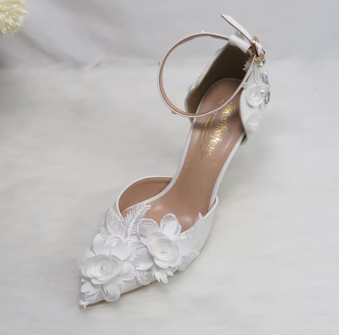 Lace Wedding Shoes Various Heel Styles