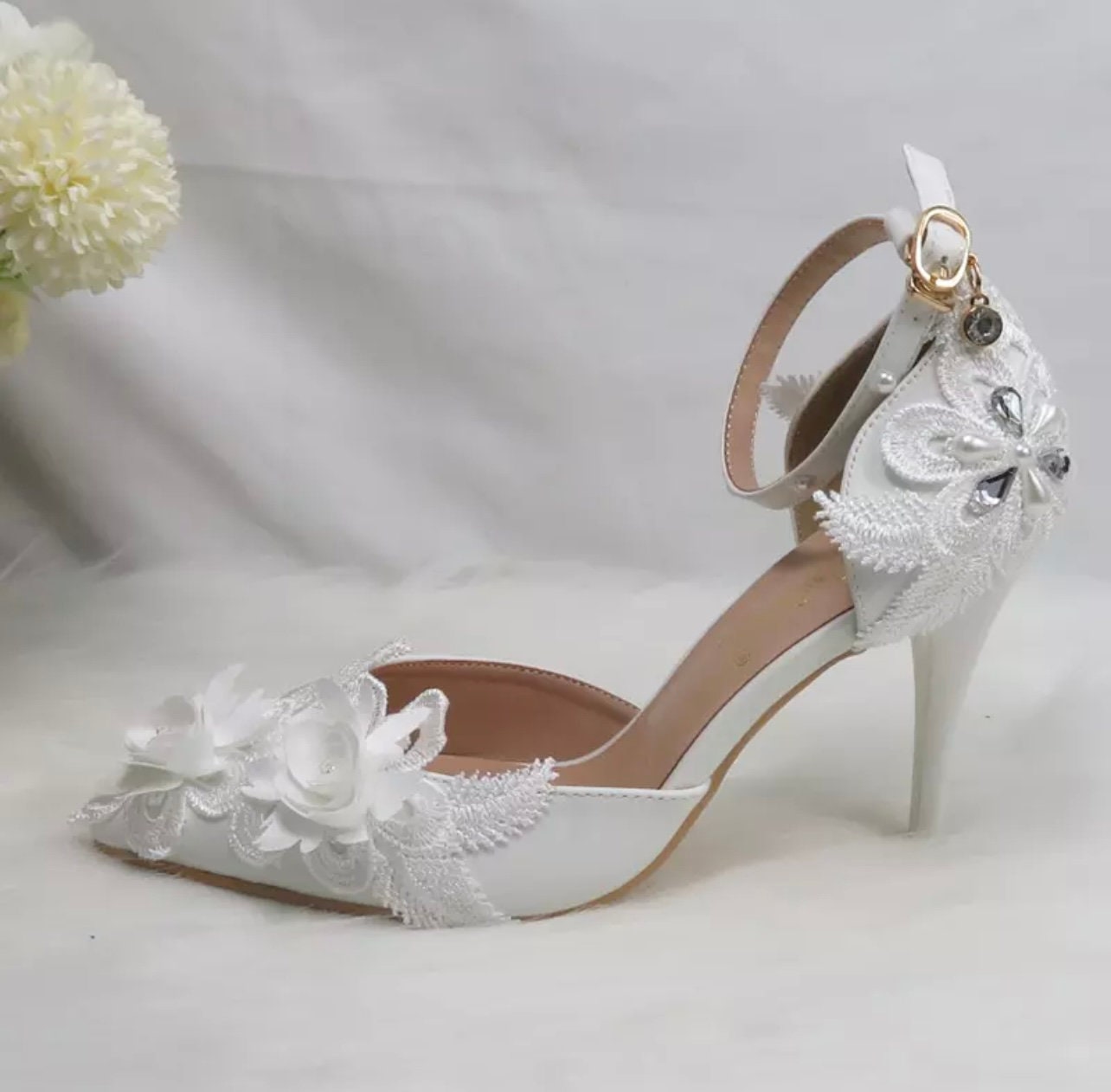 Lace Wedding Shoes Various Heel Styles