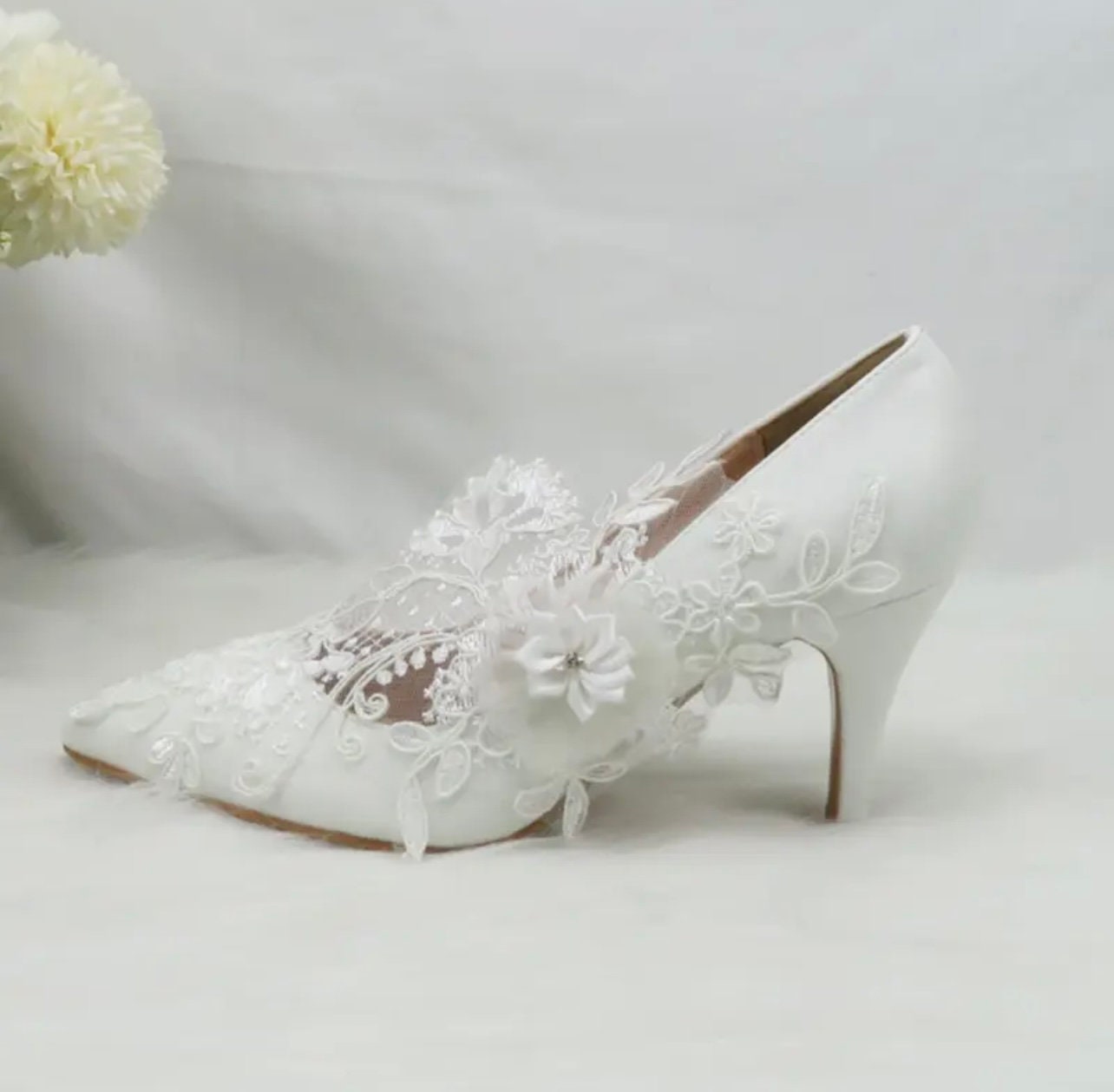 Lace Wedding Shoes Various Heel Styles