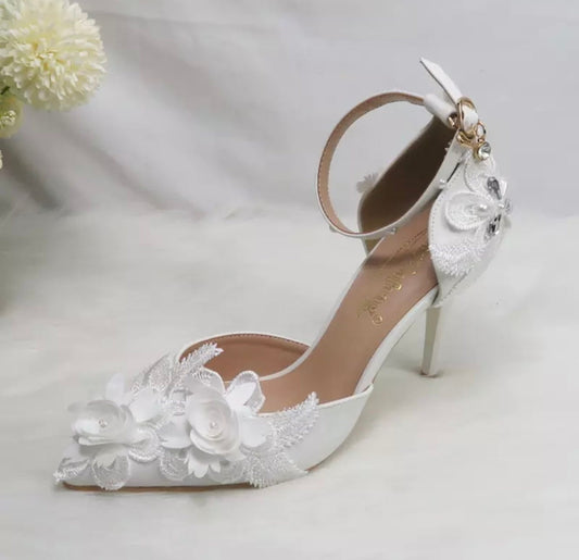 Lace Wedding Shoes Various Heel Styles