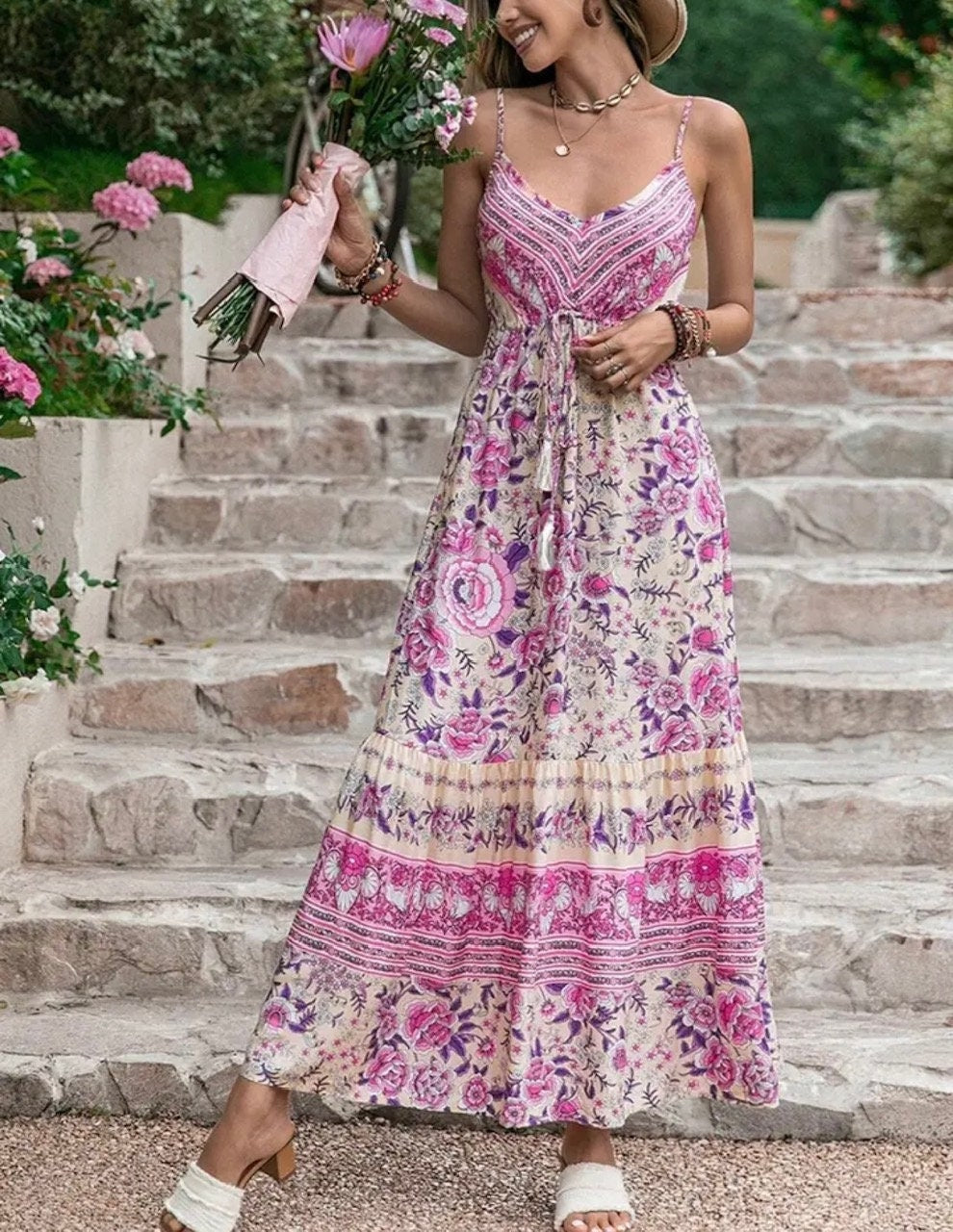 Summer Vintage Maxi Dress