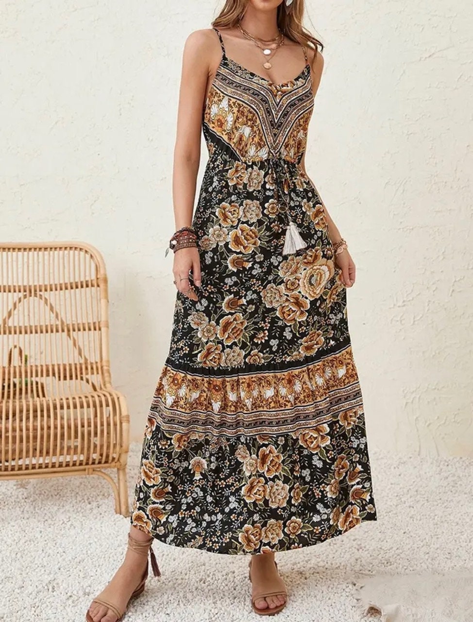 Summer Vintage Maxi Dress