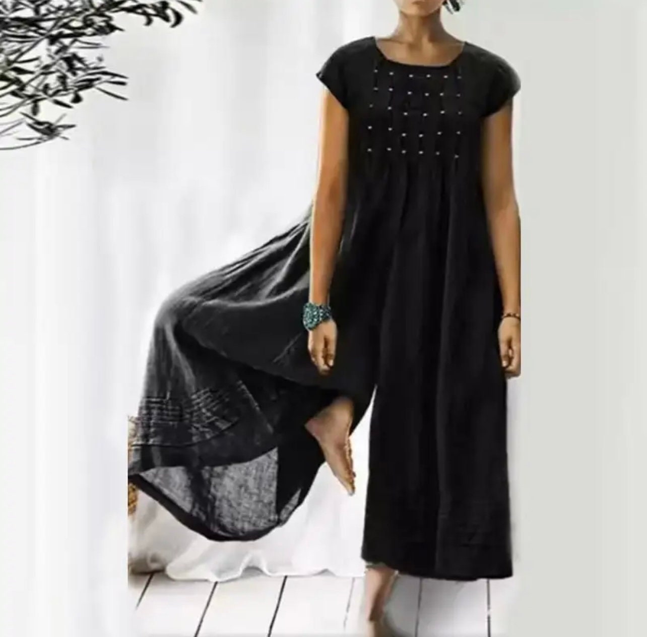 Vintage Cotton Linen Jumpsuit