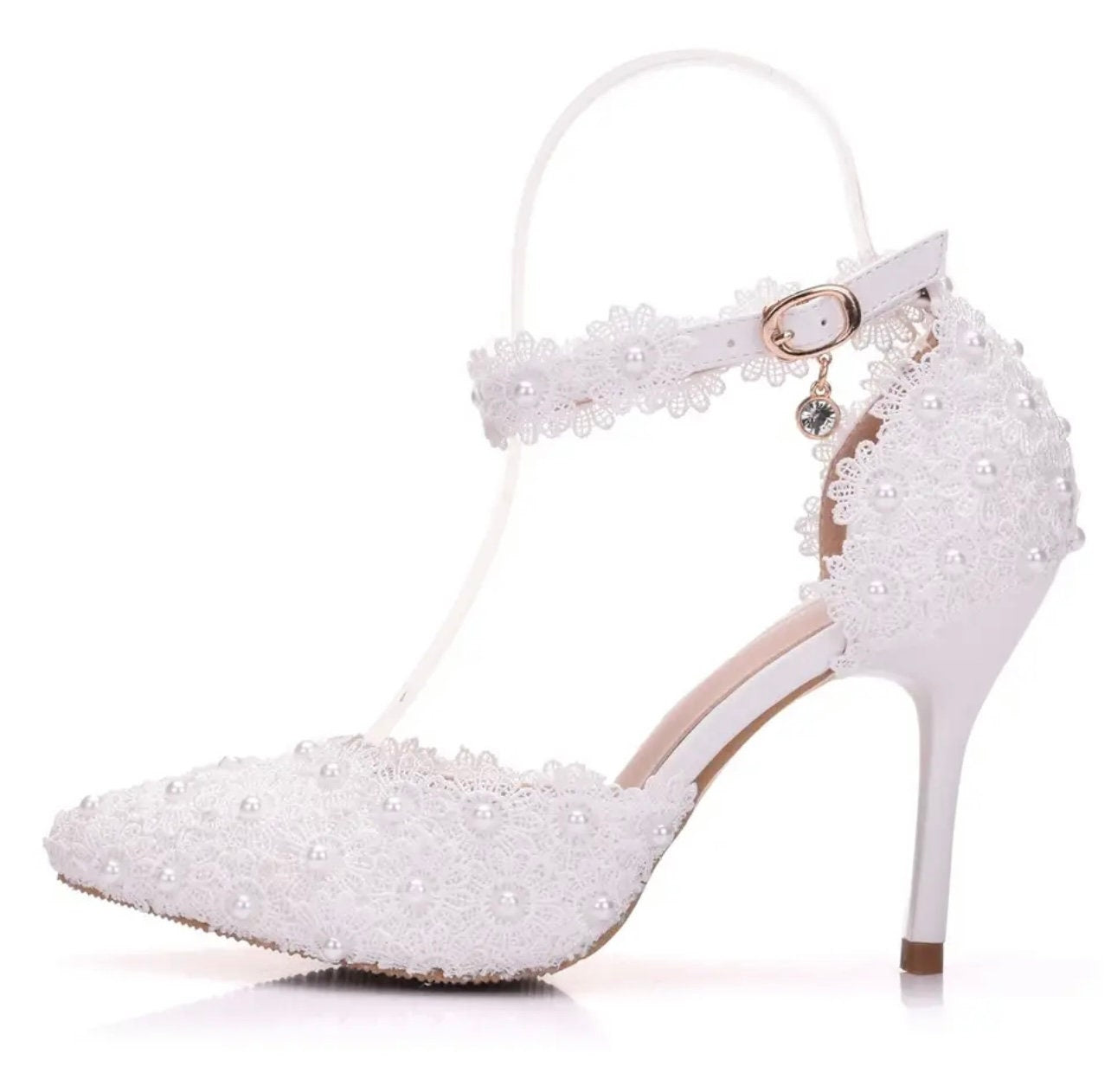 Lace Wedding Shoes - Varied Heel Heights