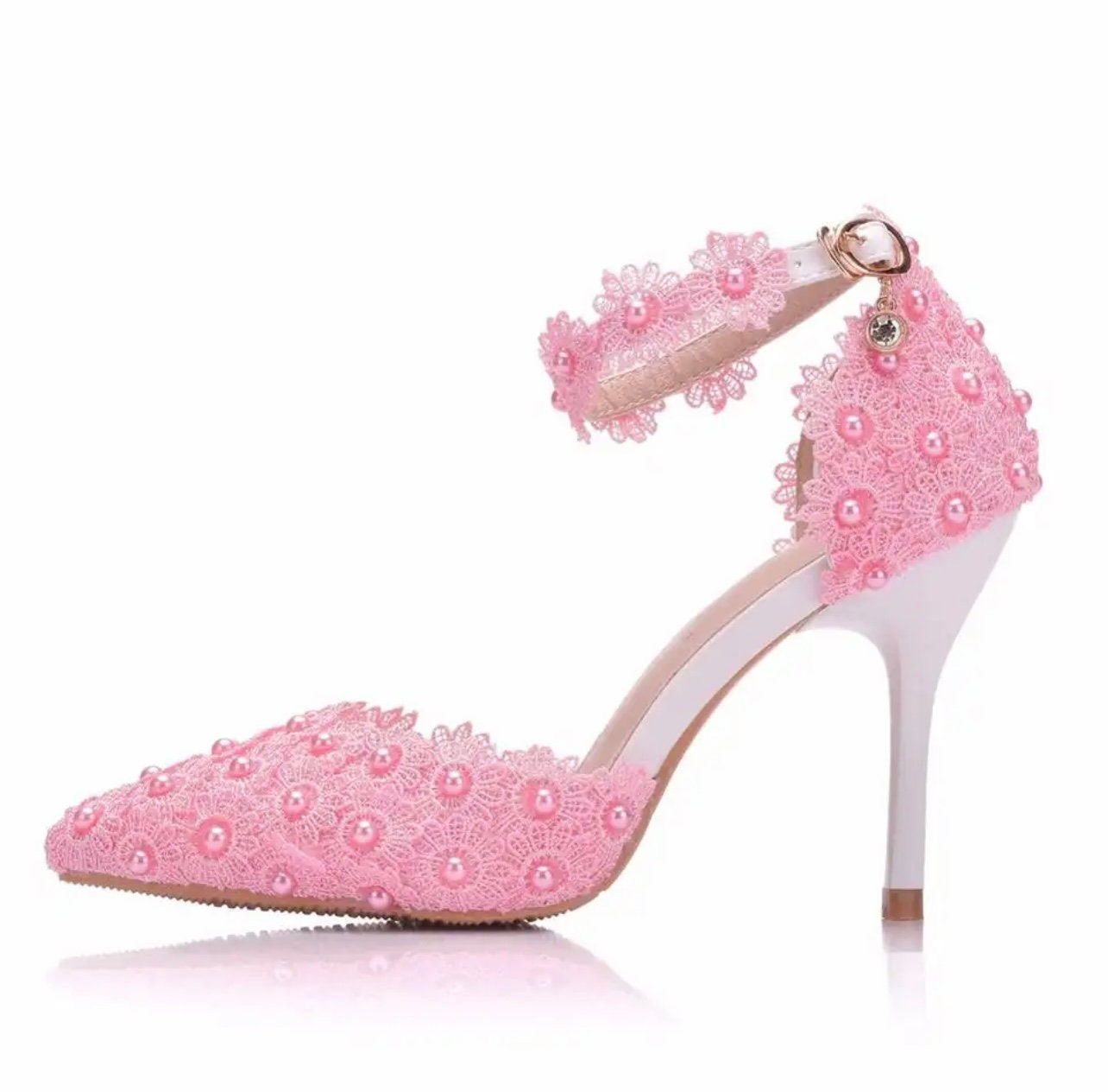 Lace Wedding Shoes - Varied Heel Heights