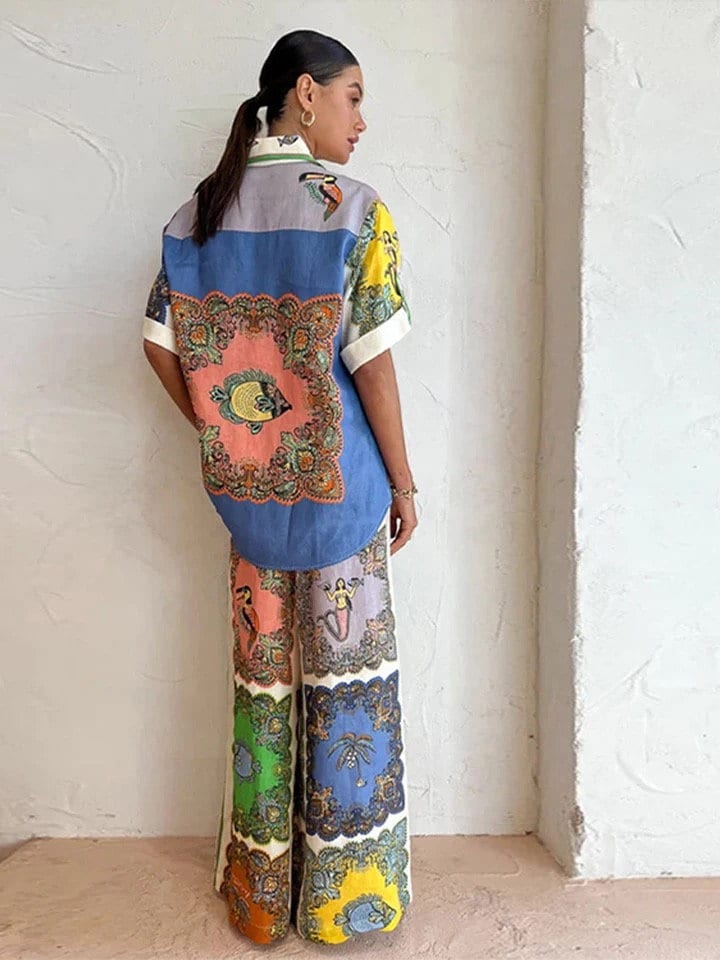 Bohemian Pants and Top | Trouser Shirt Set
