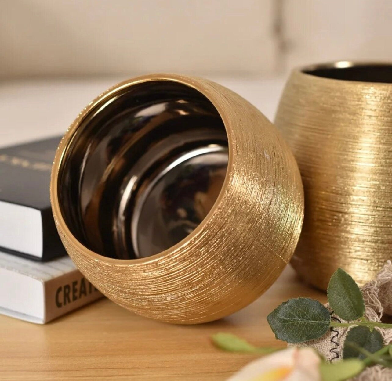 Ceramic Gold Plated Planter