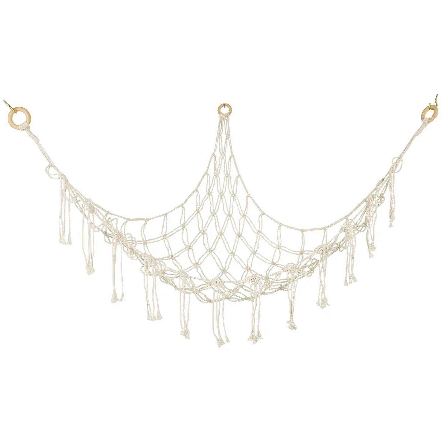 Large Capacity Stuffed Animals Hammock Net Macrame Boho Home Decorations Corner Toy Storage Organizer Plush Toys Hanging Net