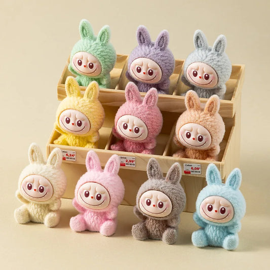 Labubu New Plush Series Cute Granule Blind Box Labu Diy Accessories Blind Bag Pendant Cute Doll Trendy Play Resin Small Ornament