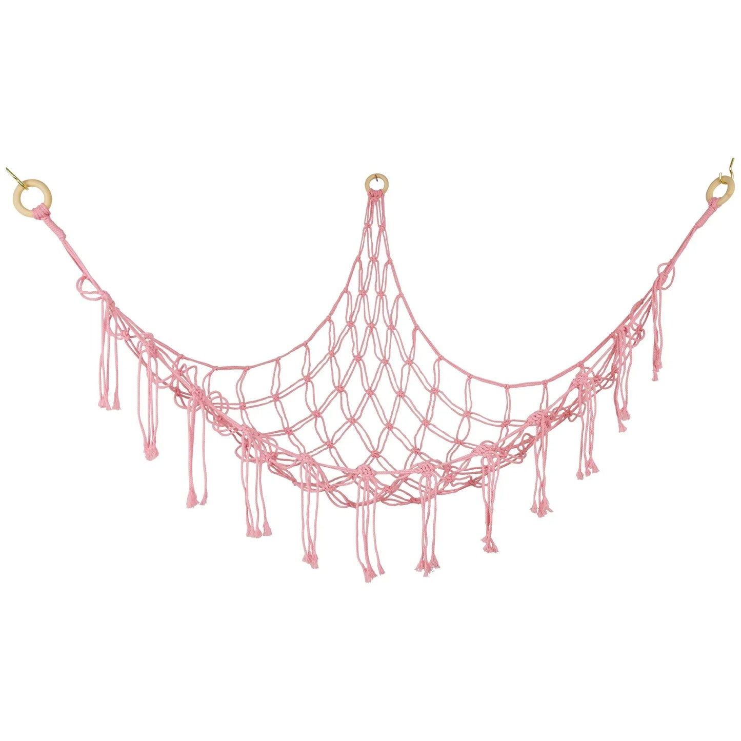 Large Capacity Stuffed Animals Hammock Net Macrame Boho Home Decorations Corner Toy Storage Organizer Plush Toys Hanging Net