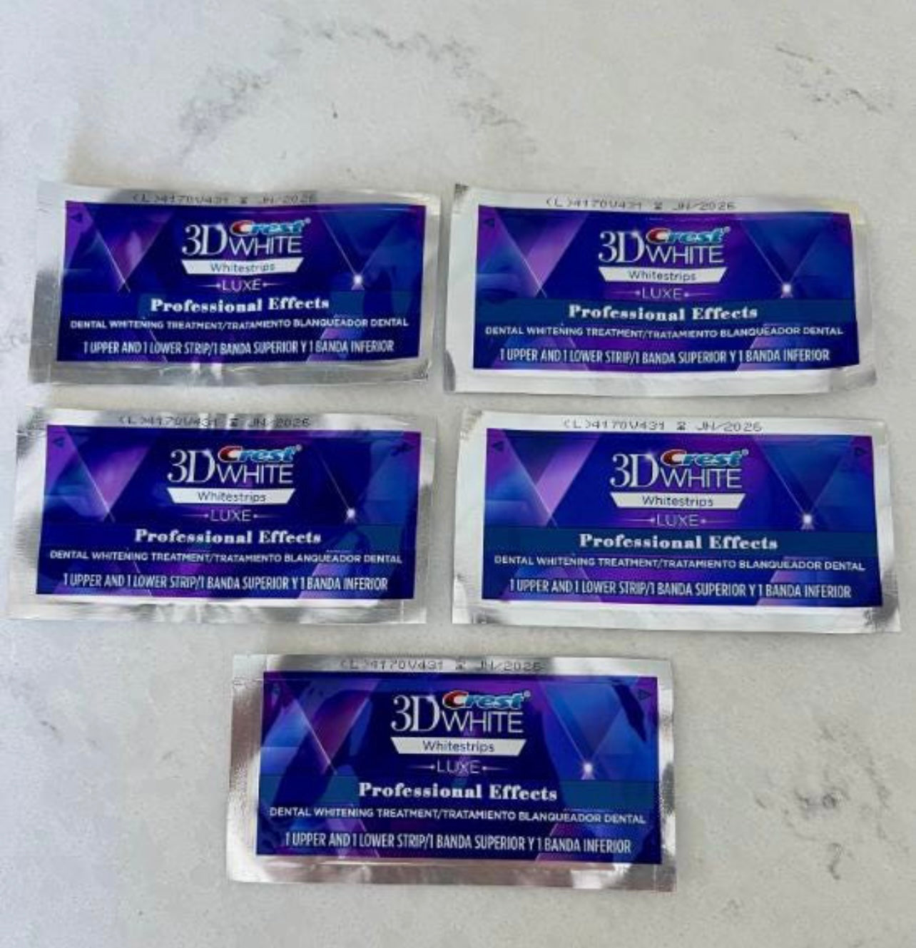 Crest 3D Teeth Whitening Strips - Long Expiry