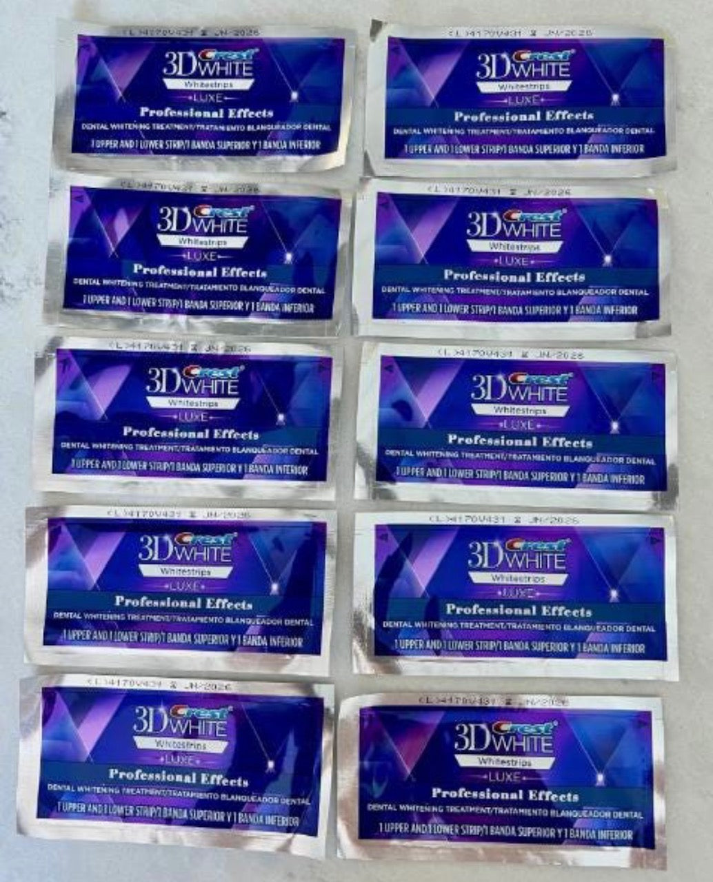 Crest 3D Teeth Whitening Strips - Long Expiry