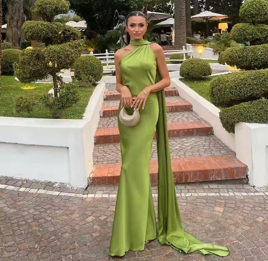 Backless Halter Evening Dress