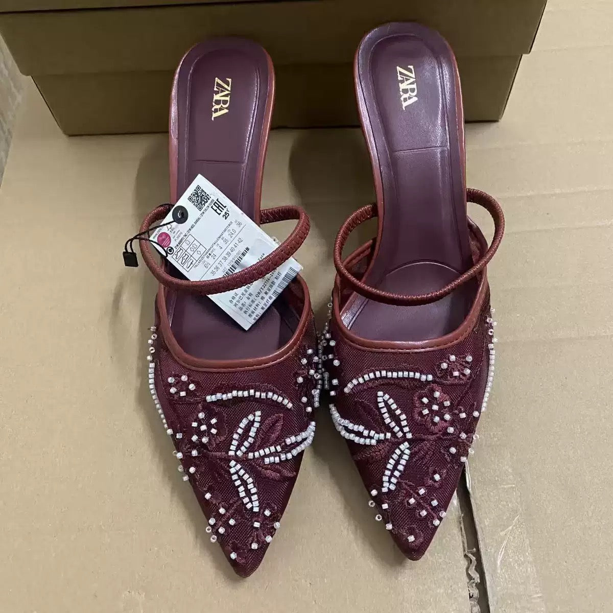 Mesh Rhinestone Formal Shoes