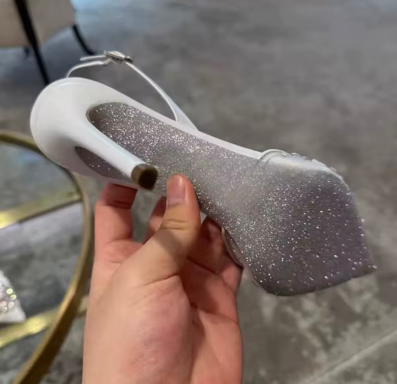 Cinderella Crystal Pointed Toe Slingbacks